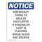 Signmission OSHA Notice, 5" Height, Emergency Phone To Area Of Evacuation Sign, 5" X 3.5", Portrait OS-NS-D-35-V-11877 - alternate 1